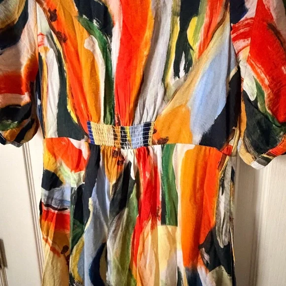 Anthropologie Maeve Suzannah Colorful Printed
V Neck Maxi Dress, small - Picture 6 of 11